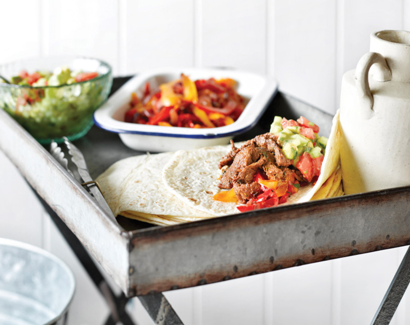 Barbecue Fajitas with Avocado Salsa