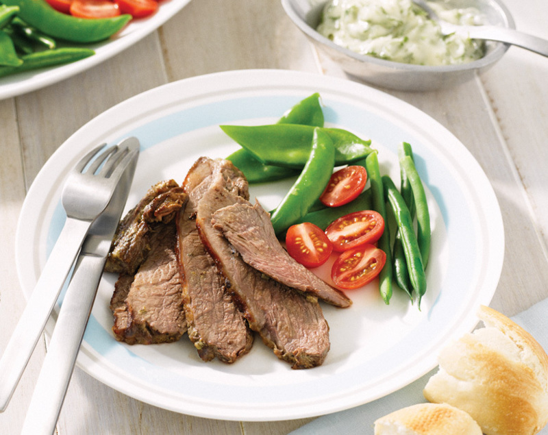 Barbecued Butterflied Coastal Lamb Leg with Herb Mayonnaise