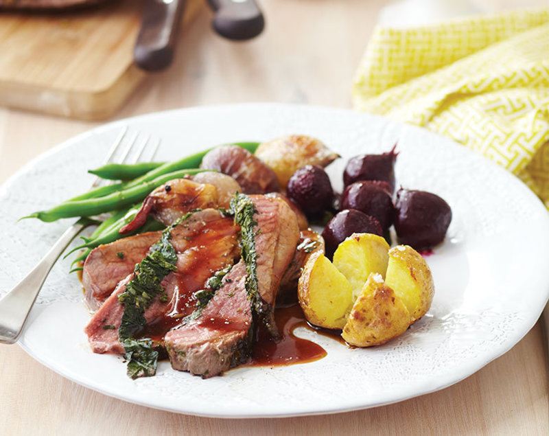 Herb Stuffed Butterflied Leg of Coastal Lamb