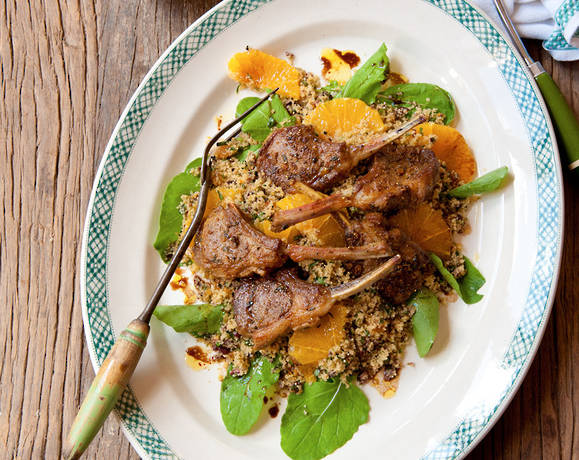 Coastal Lamb Moroccan Cutlets On Olive Couscous Salad