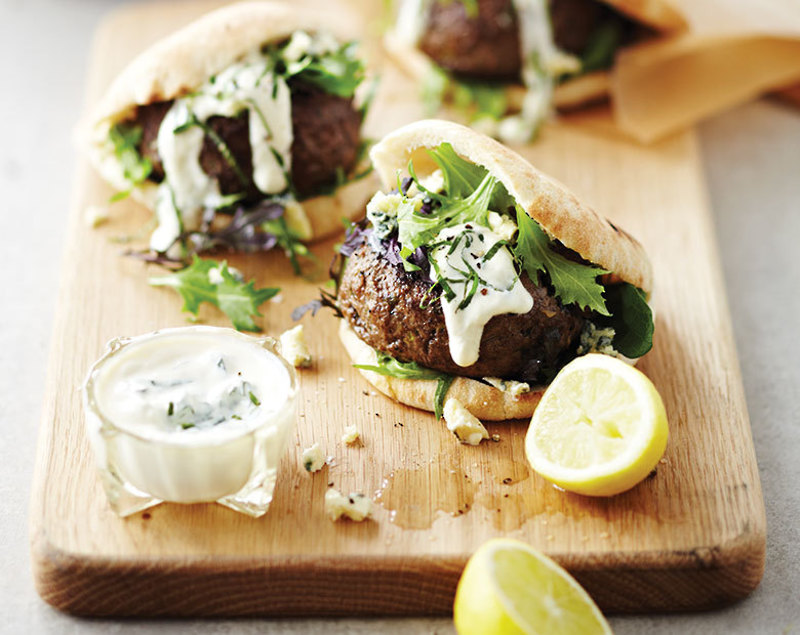 Coastal Lamb Burger Pitas