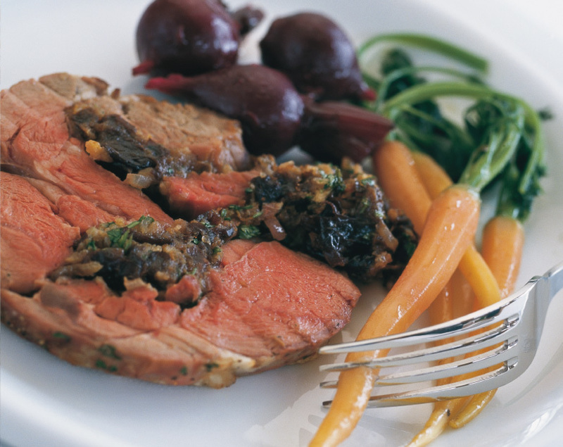 Roast Coastal Lamb Shoulder with Prune and Orange Stuffing