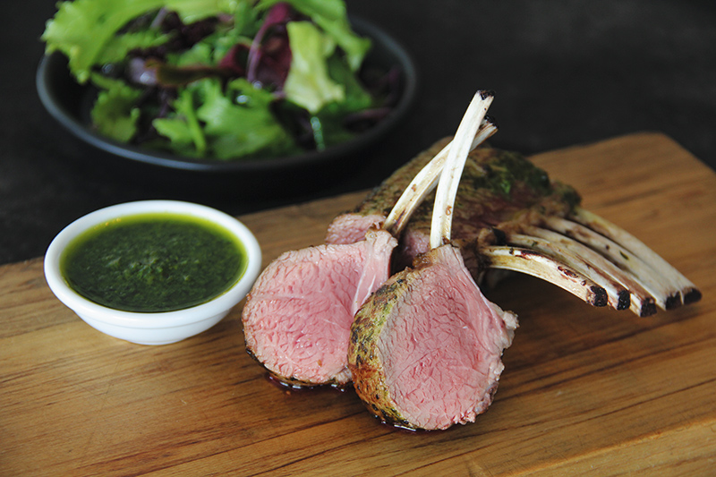 Reon Hobson Chimichurri Coastal Spring Lamb Rack