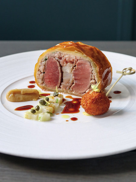 Coastal Lamb loin and smoked eel pithivier